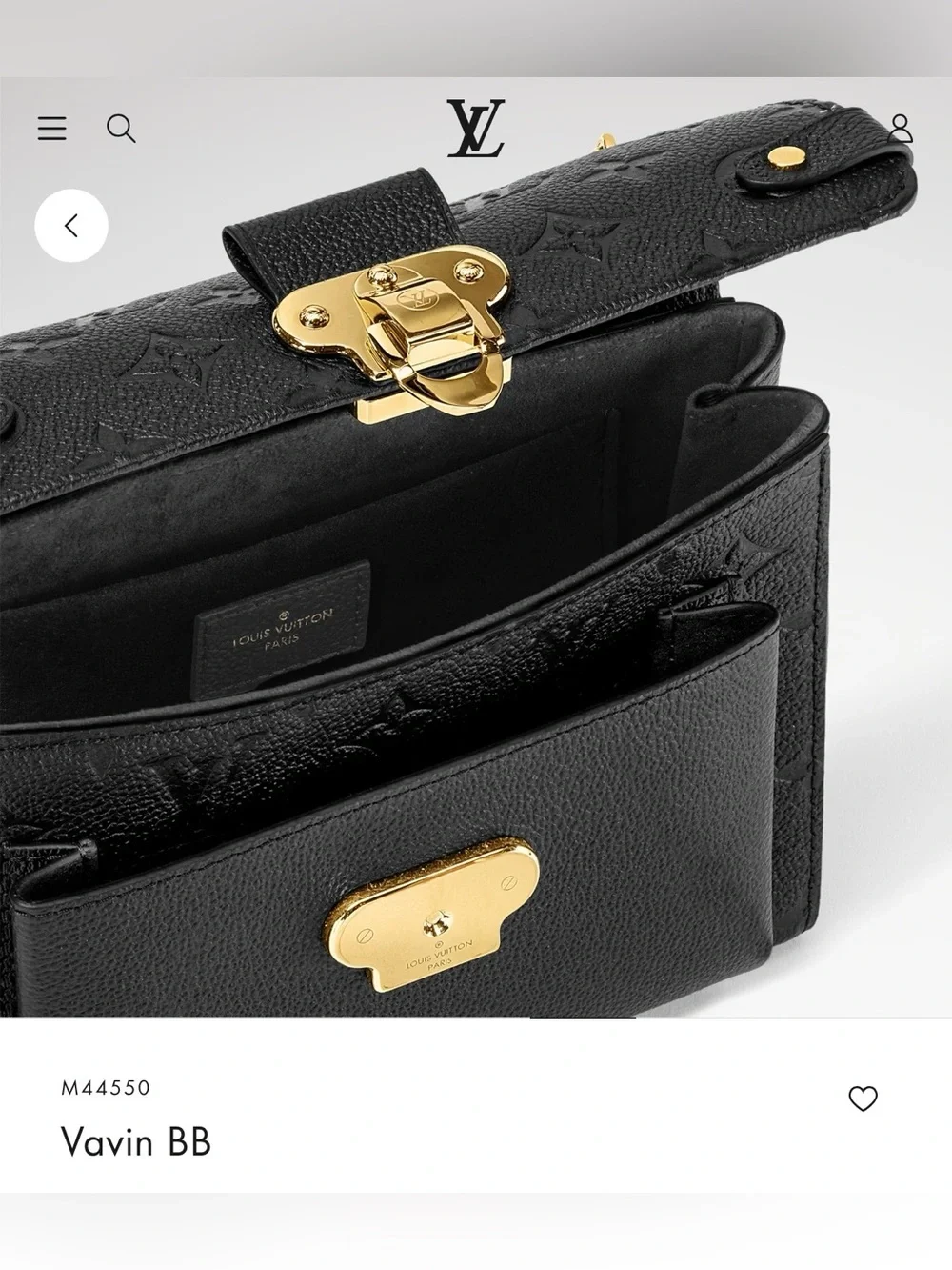 Louis Vuitton Vavin BB (Black, Gold Hardware)